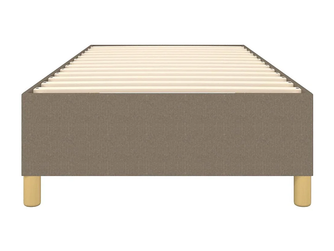 Estructura de cama box spring tela gris taupe 100x200 cm
