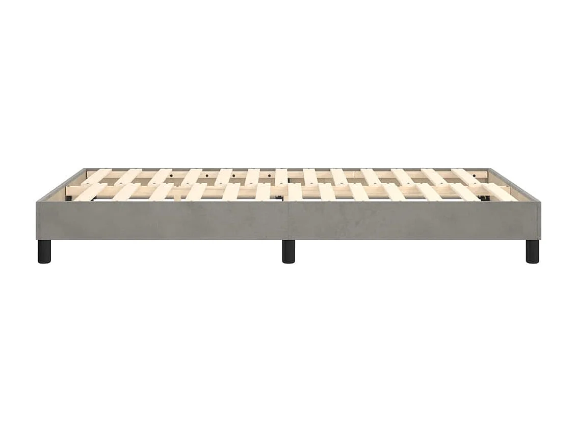 Estrutura de cama com molas 120x200 cm veludo cinza-claro