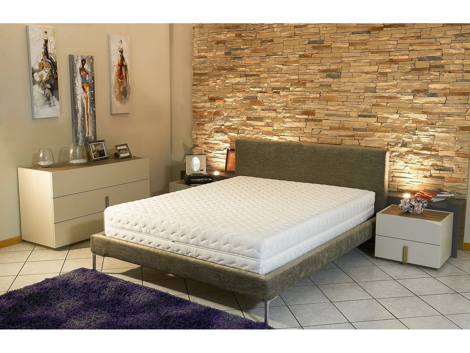 Matelas 140x190x20 cm Souple Spécial Sommier Électrique Déhoussable Housse Lavable 100% Polyester