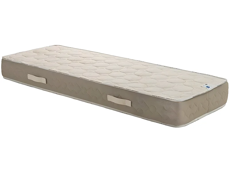 Matelas latex ferme 80x200x23 cm avec alèse 100% coton et 7 zones de confort