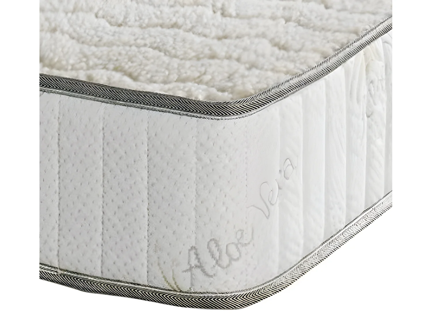 Matelas Supreme  90x200 x 21 cm - Ferme - Face Hiver 2 cm de Memoire de Forme 60 kg/m3 + Laine  - ame rembourrage 100 % polesther - âme 100 % polyurét