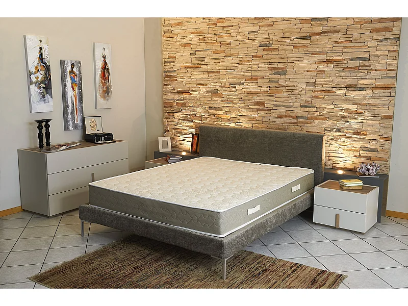 Matelas latex 70x190 cm Très Ferme 100% Coton 7 Zones de Confort Rembourrage Polyester