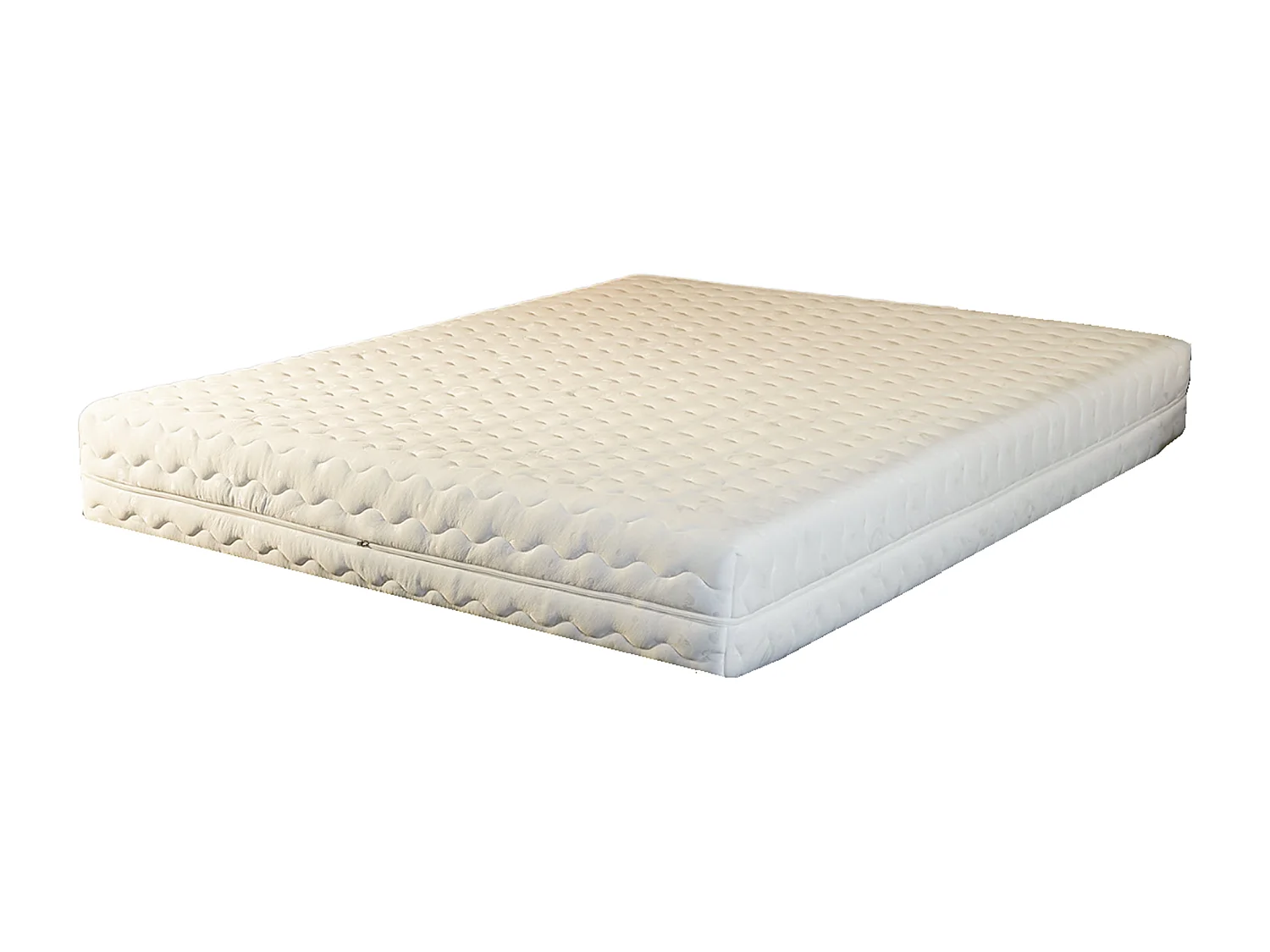 Matelas latex ferme 200x200x21 cm déhoussable 7 zones confort polyuréthane respirant
