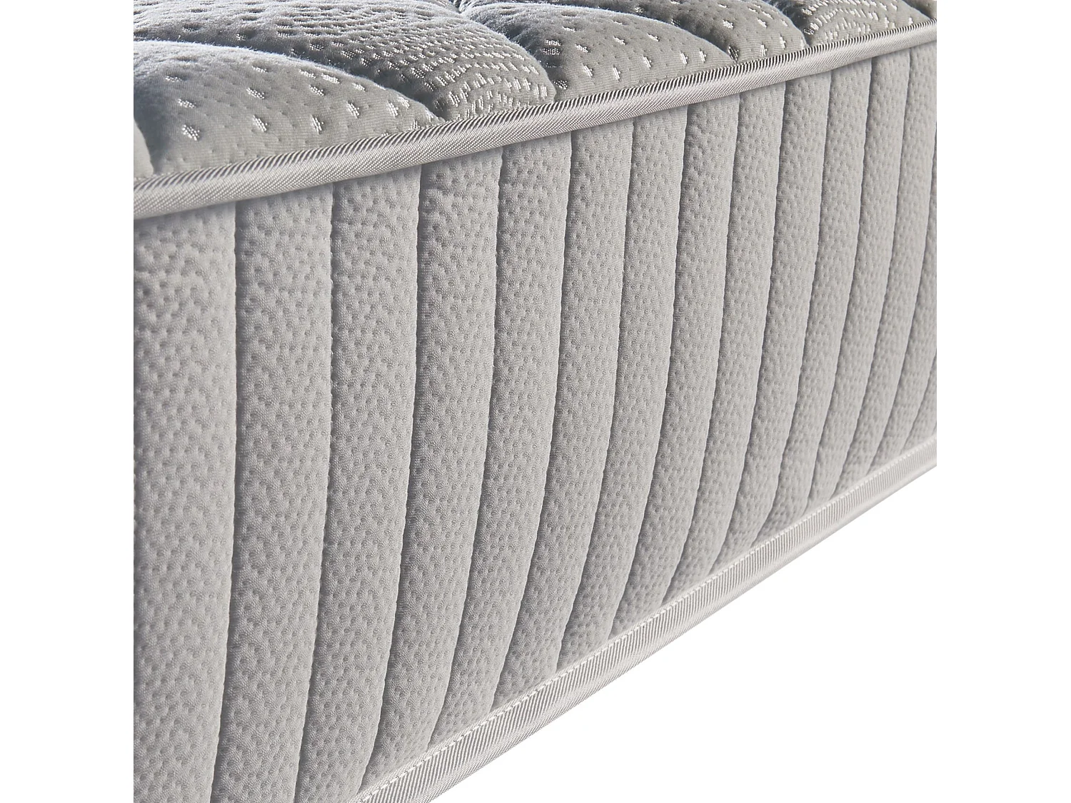Matelas ressorts ensachés 4 cm mémoire de forme 80 Kg/m3 90x190 hauteur 26 cm 7 zones confort