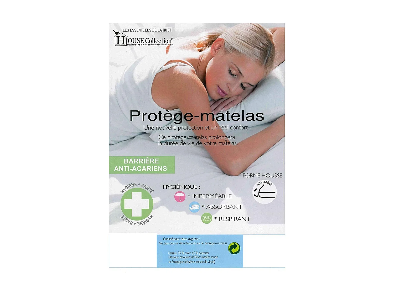Matelas latex 90x190 ferme 21 cm déhoussable 7 zones confort respirant 100% polyester polyuréthane