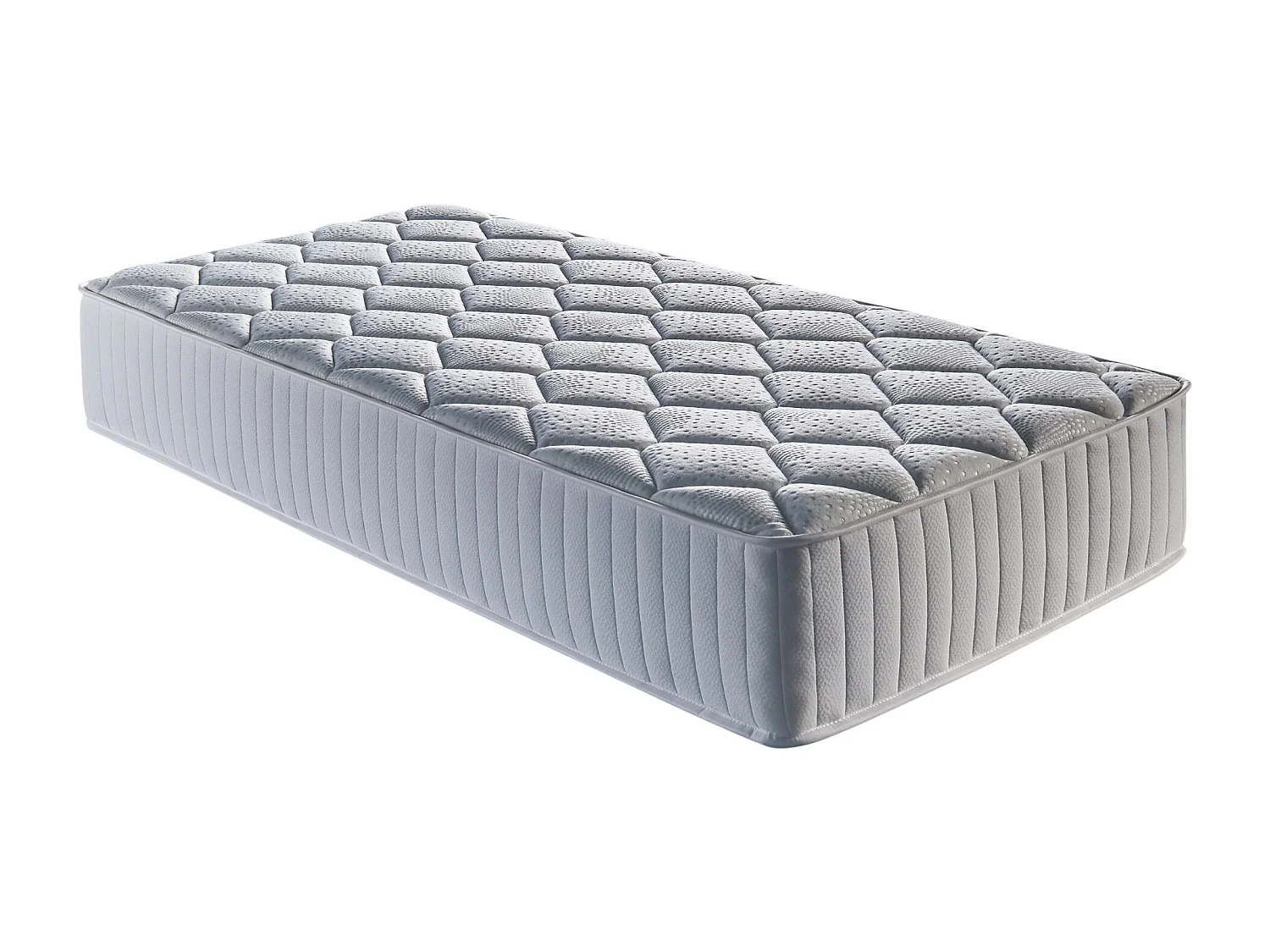 Matelas Mathieu Ressorts Ensachés 4 cm Mémoire de Forme 90x200 Hauteur 21 cm 7 Zones de Confort