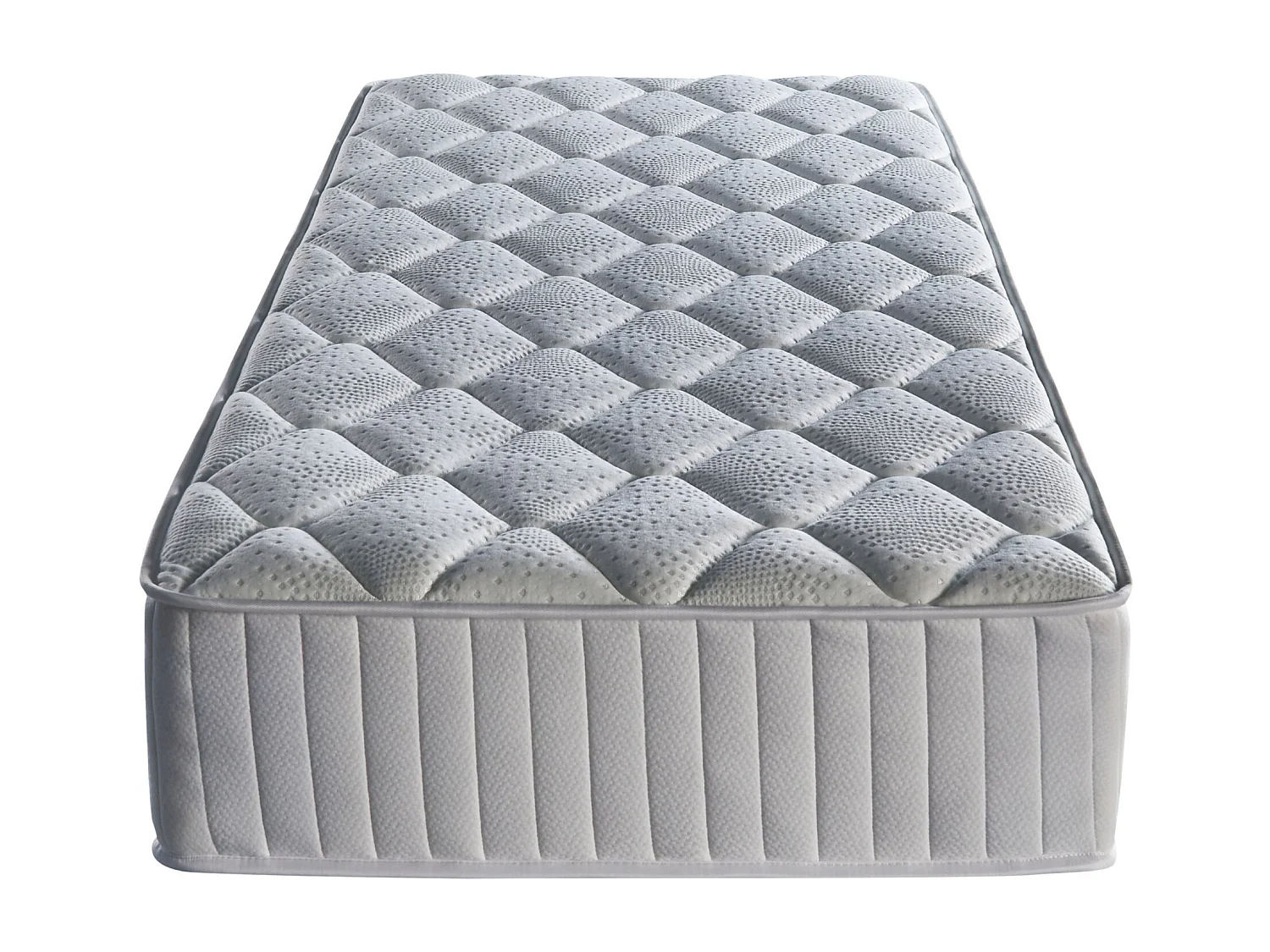 Matelas Mathieu Ressorts Ensachés 4 cm Mémoire de Forme 90x200 Hauteur 21 cm 7 Zones de Confort