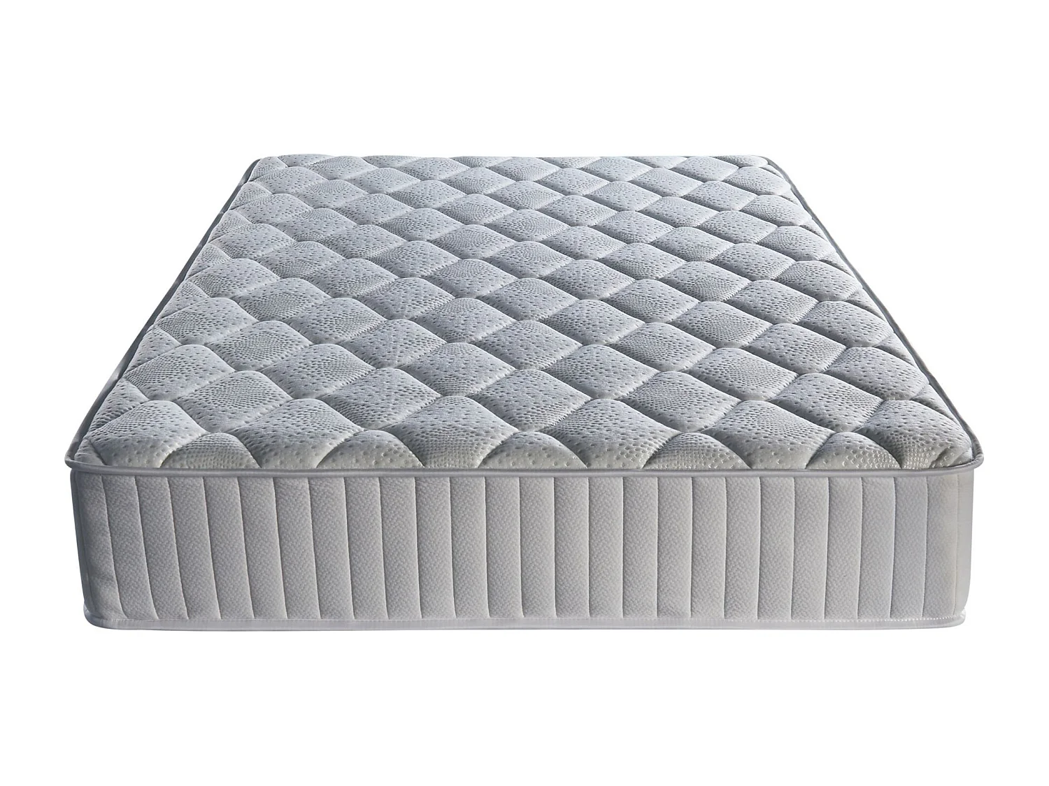 Matelas ressorts ensachés 140x200 cm 4 cm mémoire de forme 80 kg/m3 confort moelleux 7 zones