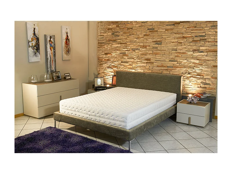 Matelas ferme 90x190 cm spécial sommier électrique déhoussable housse lavable rembourrage polyester