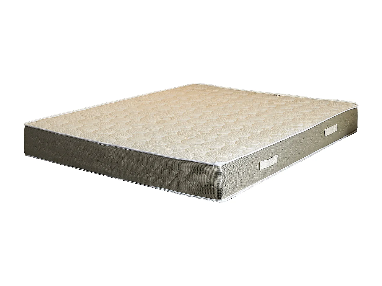 Matelas latex 200x200 cm très ferme déhoussable 7 zones confort tissu 100% coton respirant
