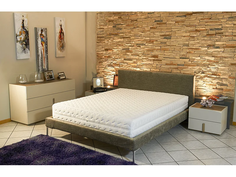 Matelas latex 140x190 cm déhoussable 7 zones de confort très respirant 21 cm souple