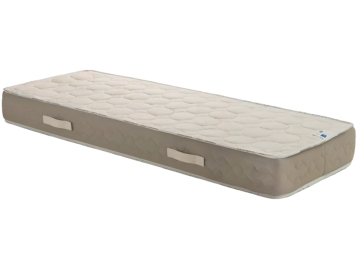 Matelas latex 90x190x23 cm ferme 100% coton 7 zones de confort noyau poli latex HR