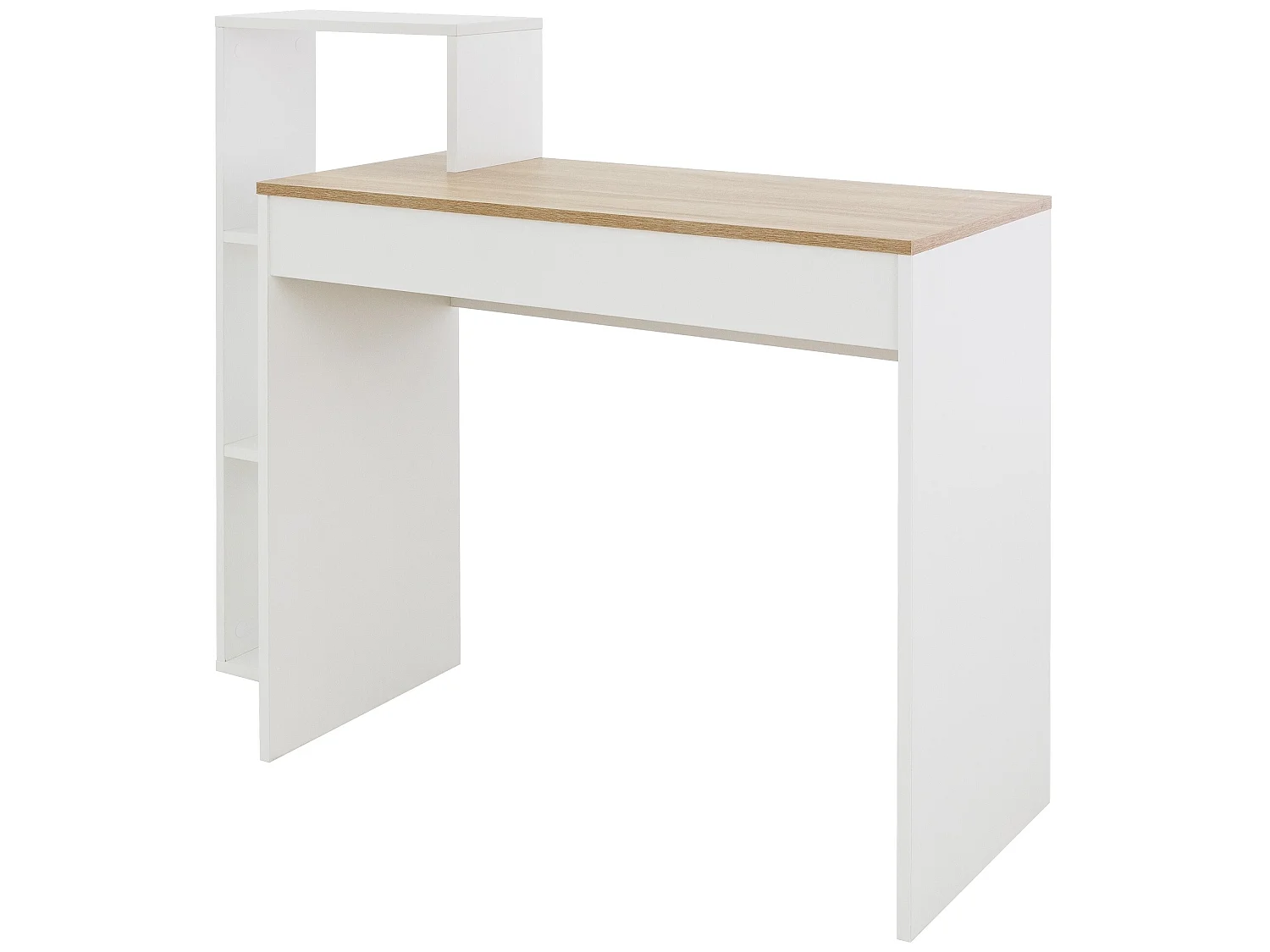 Bureau avec étagères bureau pour PC blanc/chêne Sonoma ML-DESIGN