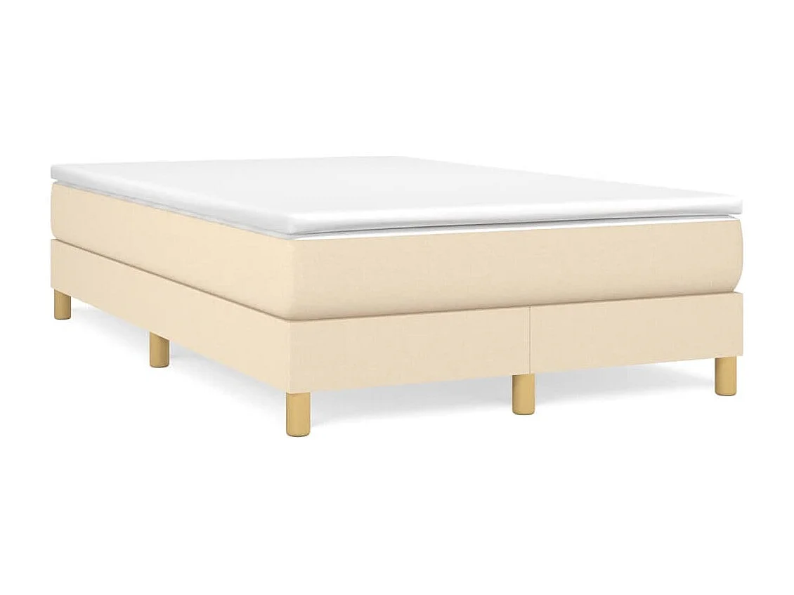 Estrutura de cama com molas 120x200 cm tecido cor crème