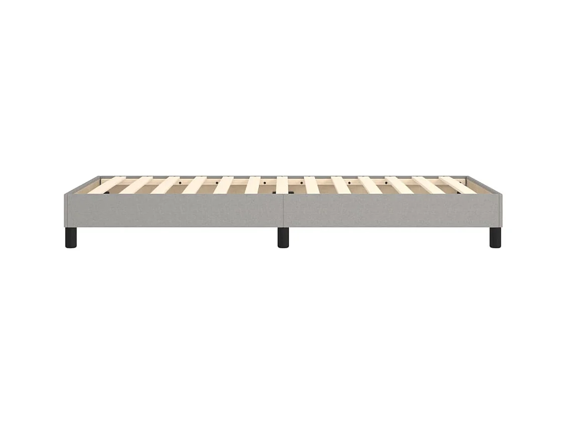 Estructura de cama box spring tela gris claro 90x200 cm