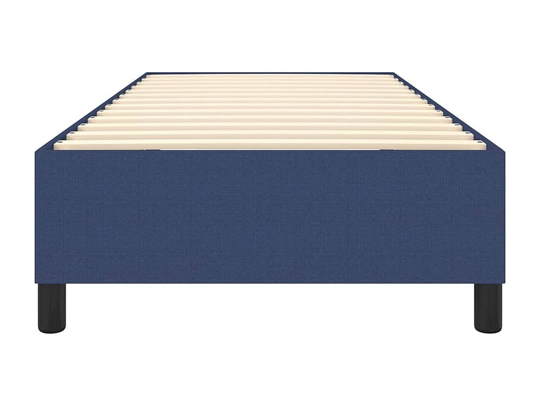 Estrutura de cama com molas 100x200 cm tecido azul