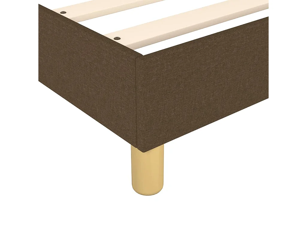 Estructura de cama box spring tela marrón oscuro 80x200 cm