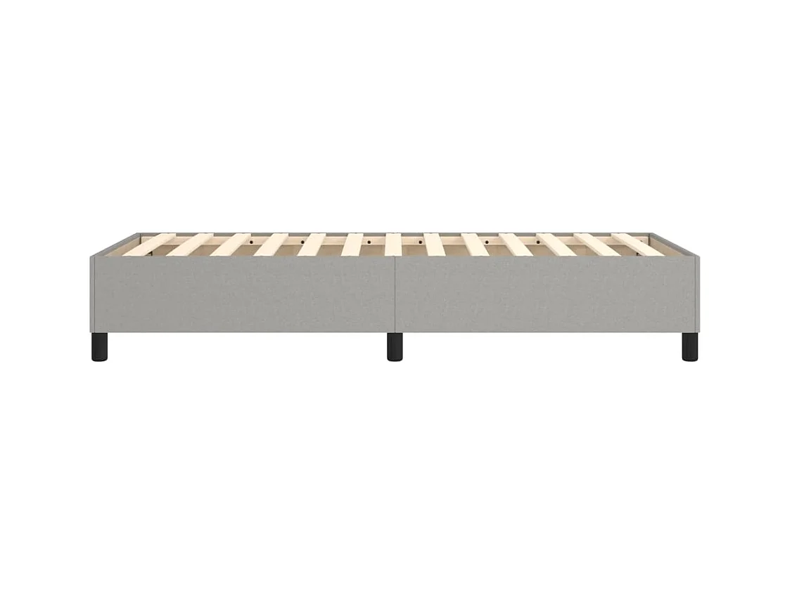 Estructura de cama box spring tela gris claro 90x200 cm