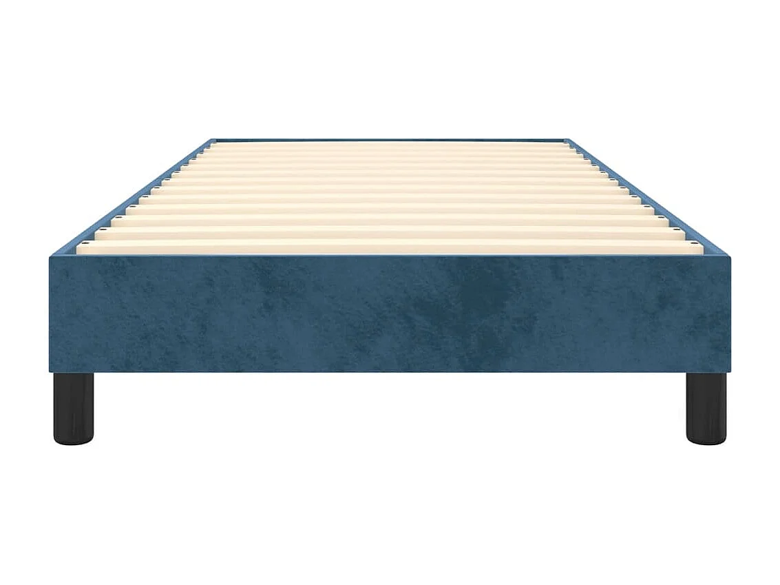 Estructura de cama box spring terciopelo azul oscuro 90x190 cm