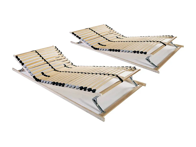 Estrados de ripas 2 peças com 28 ripas 7 zonas 70x200 cm