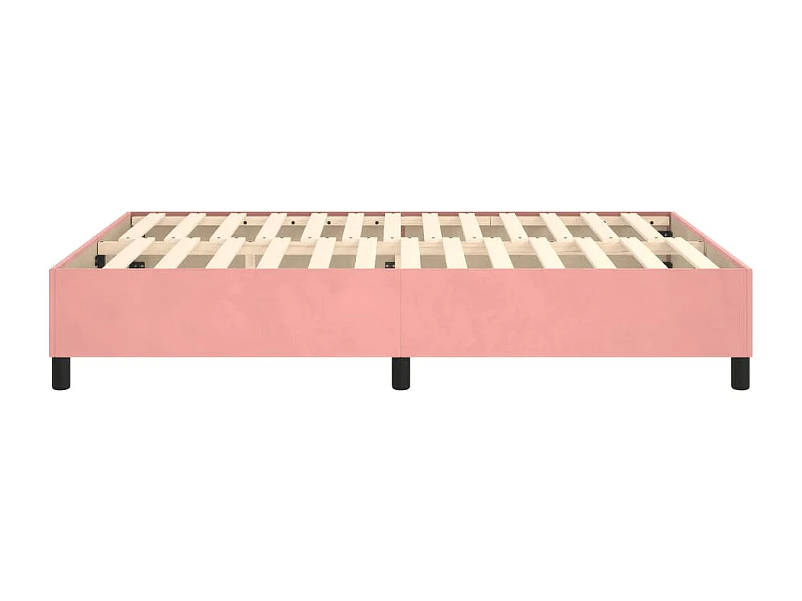 Bedframe fluweel roze 140x190 cm