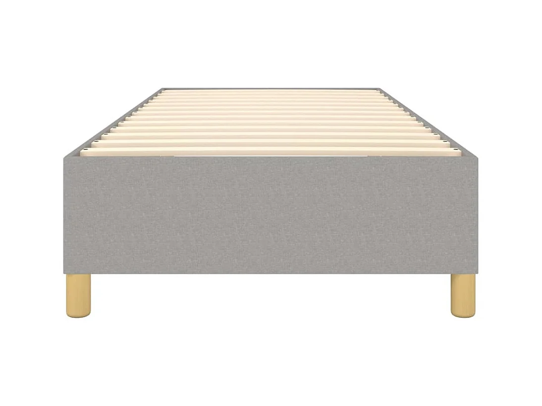 Estructura de cama box spring tela gris claro 90x200 cm