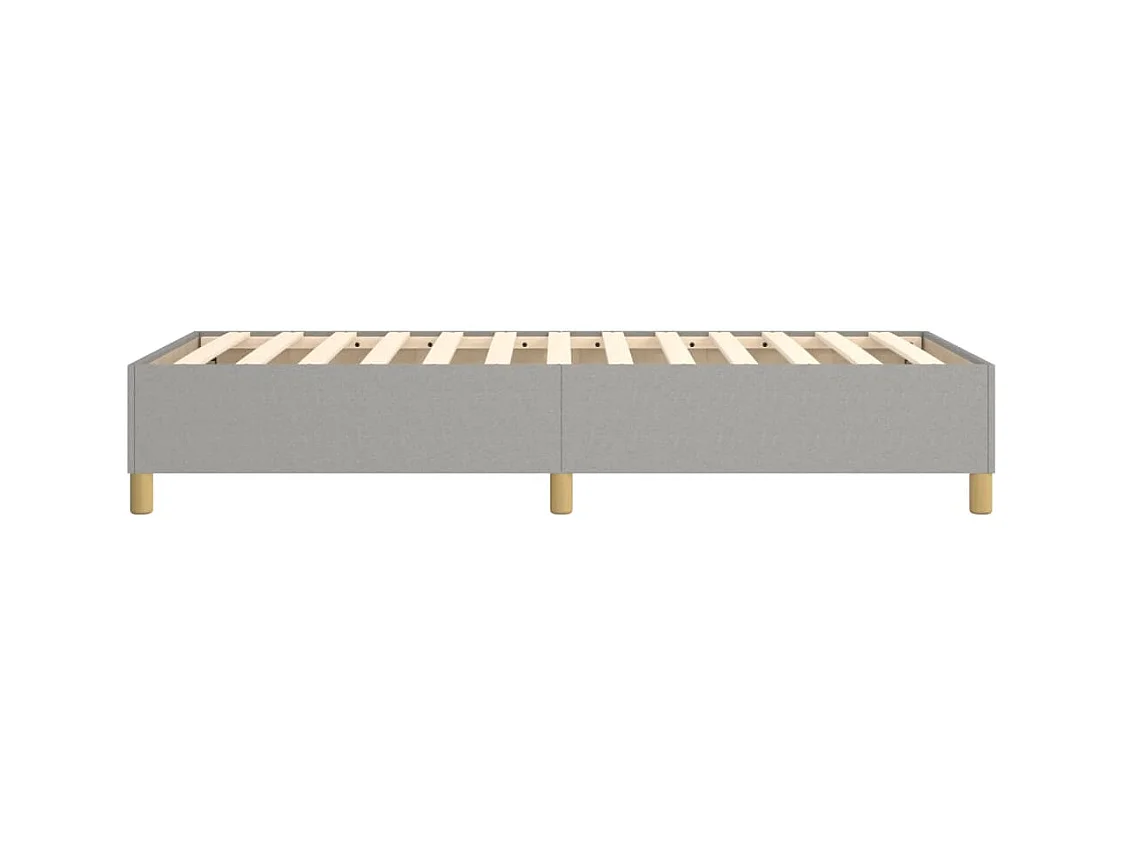 Estructura de cama box spring tela gris claro 90x200 cm