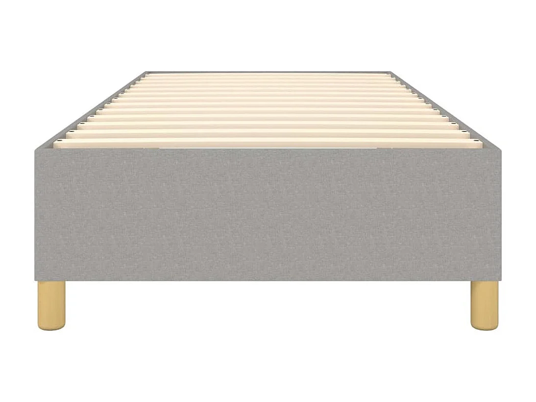 Estructura de cama box spring tela gris claro 90x200 cm