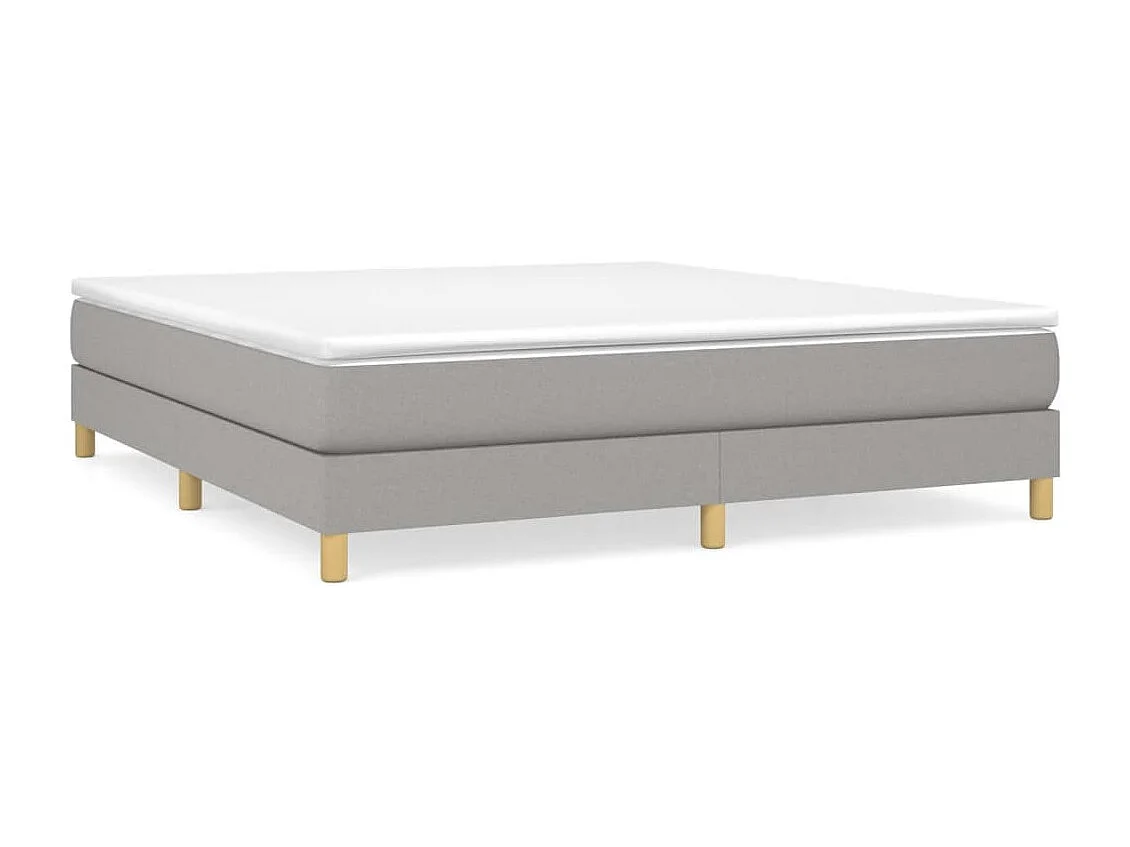 Bedframe zonder matras stof lichtgrijs 180x200 cm