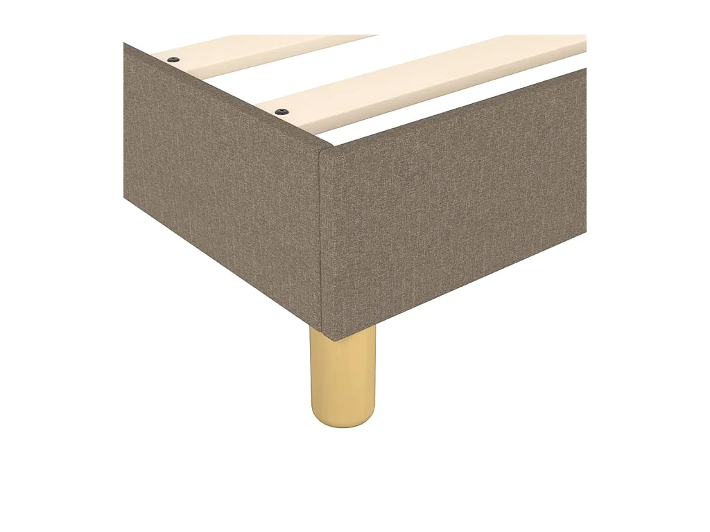 Estructura de cama box spring tela gris taupe 90x200 cm