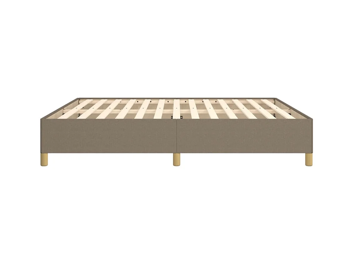 Estrutura de cama com molas 160x200 cm tecido cinza-acastanhado