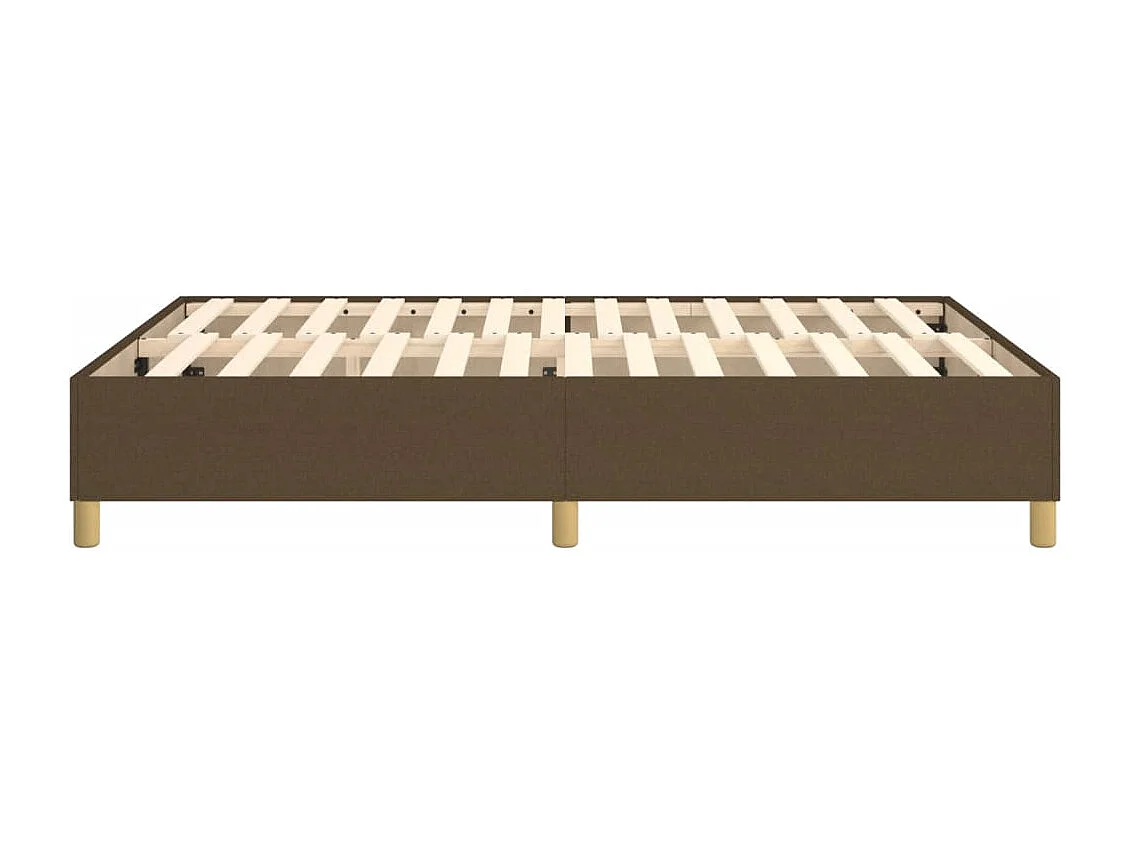 Sommier à lattes de lit Marron foncé 140x200 cm Tissu