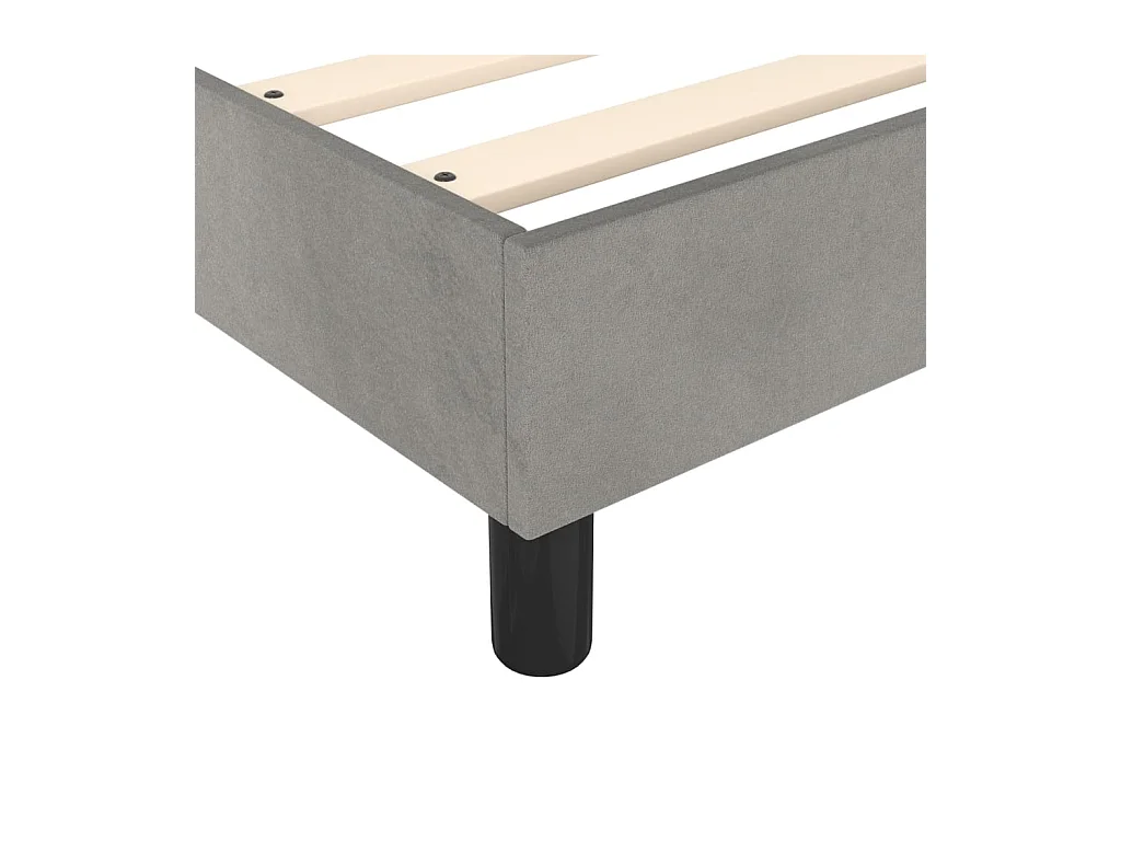 Estrutura de cama com molas 200x200 cm veludo cinzento-claro
