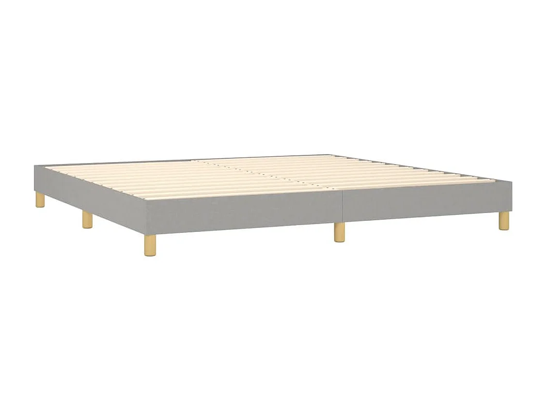 Estructura de cama box spring tela gris claro 200x200 cm