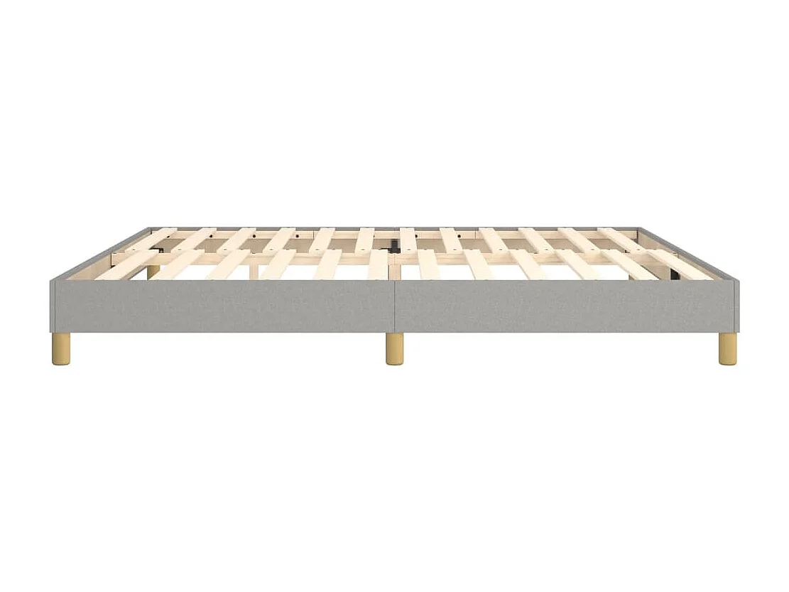 Estructura de cama box spring tela gris claro 200x200 cm