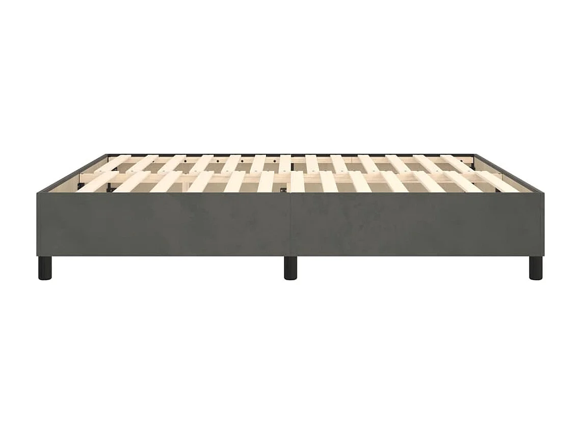Sommier à lattes de lit Gris foncé 180x200 cm Velours