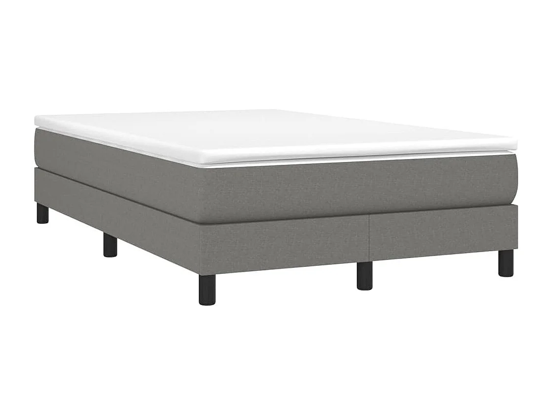 Estructura de cama box spring tela gris oscuro 120x200 cm