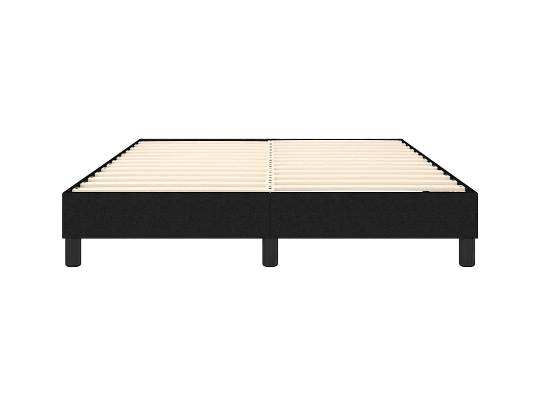 Sommier à lattes de lit Noir 140x190 cm Tissu