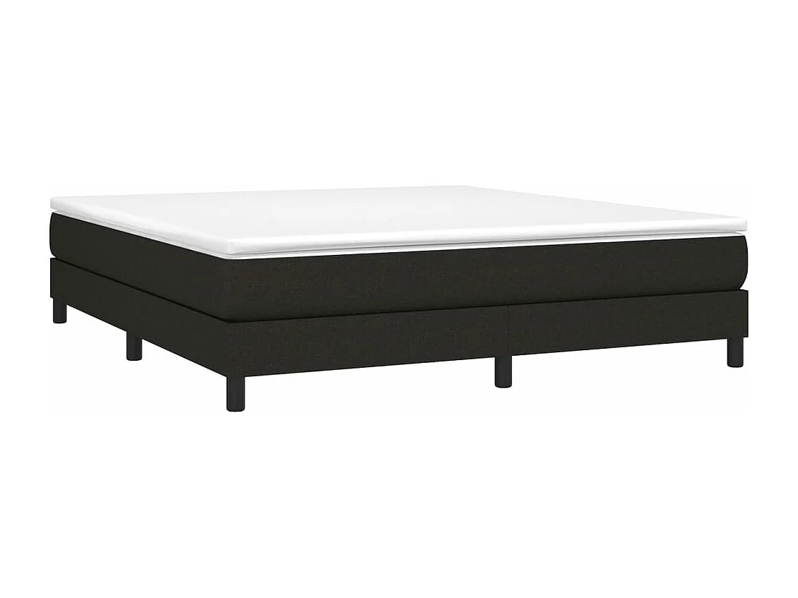 Sommier à lattes de lit Noir 160x200 cm Tissu