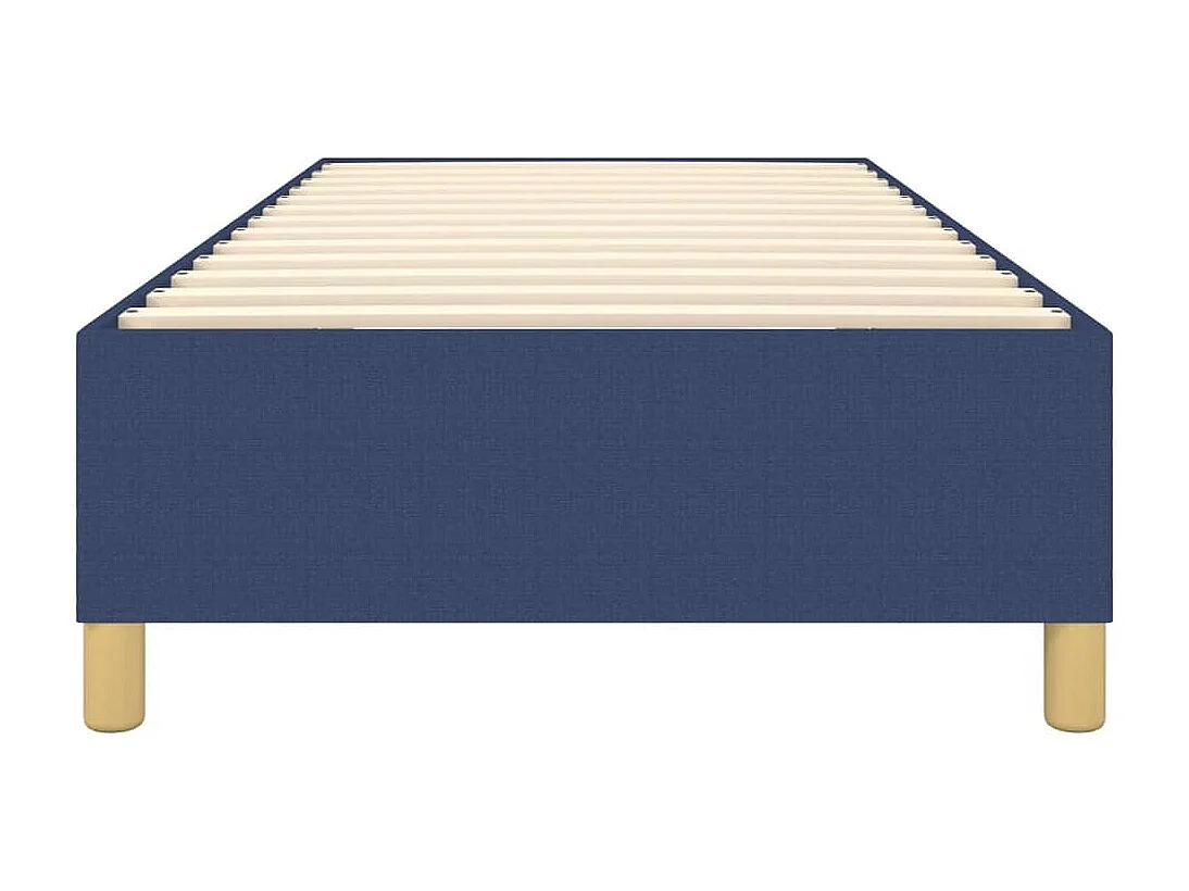 Estructura de cama box spring tela azul 90x190 cm