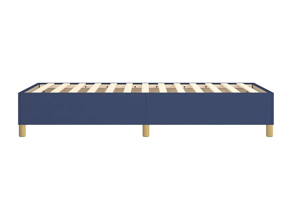 Estructura de cama box spring tela azul 90x190 cm