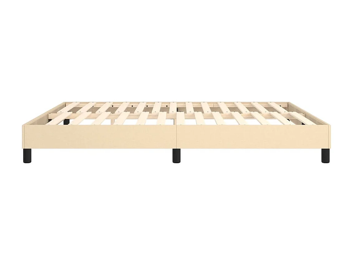 Bedframe zonder matras stof crèmekleurig 160x200 cm