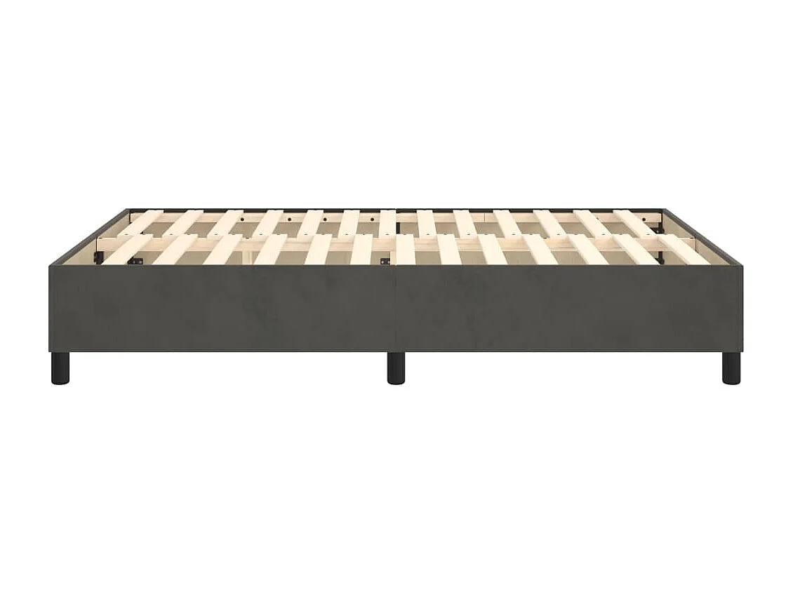 Sommier à lattes de lit Gris foncé 140x200 cm Velours