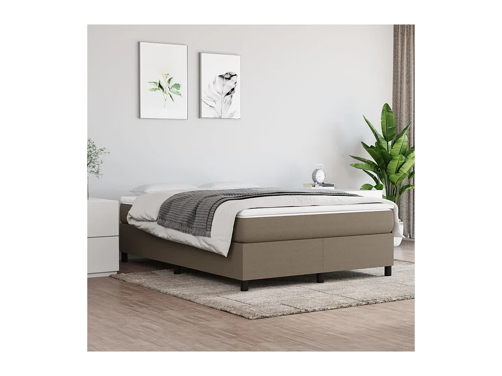 Sommier à lattes de lit Taupe 140x190 cm Tissu