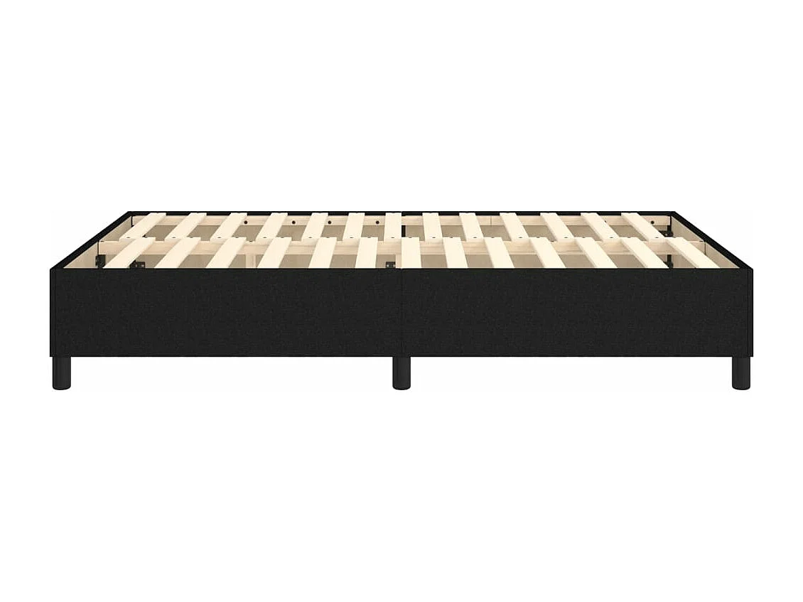 Sommier à lattes de lit Noir 140x200 cm Tissu