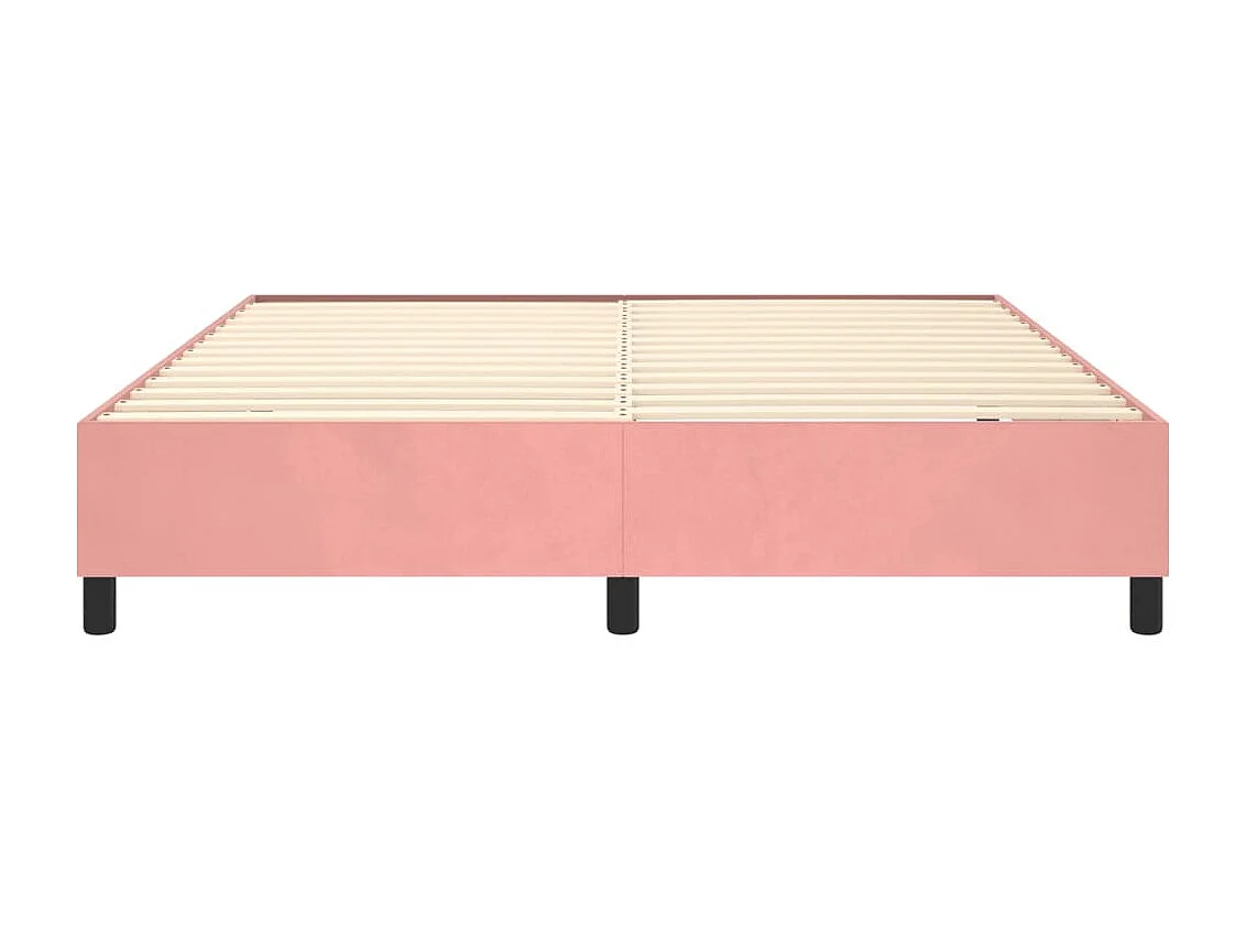 Bedframe fluweel roze 180x200 cm