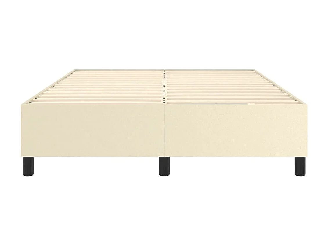Estrutura cama com molas 140x190 cm couro artificial cor crème