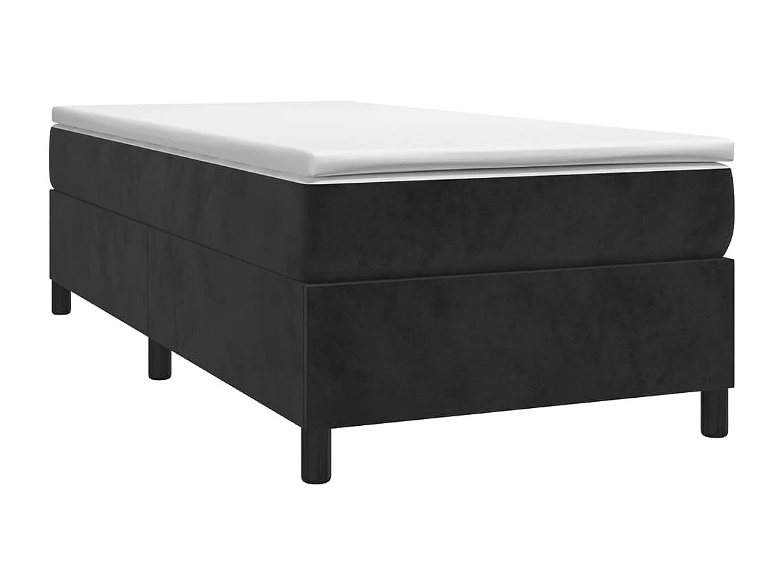 Bedframe fluweel zwart 90x200 cm