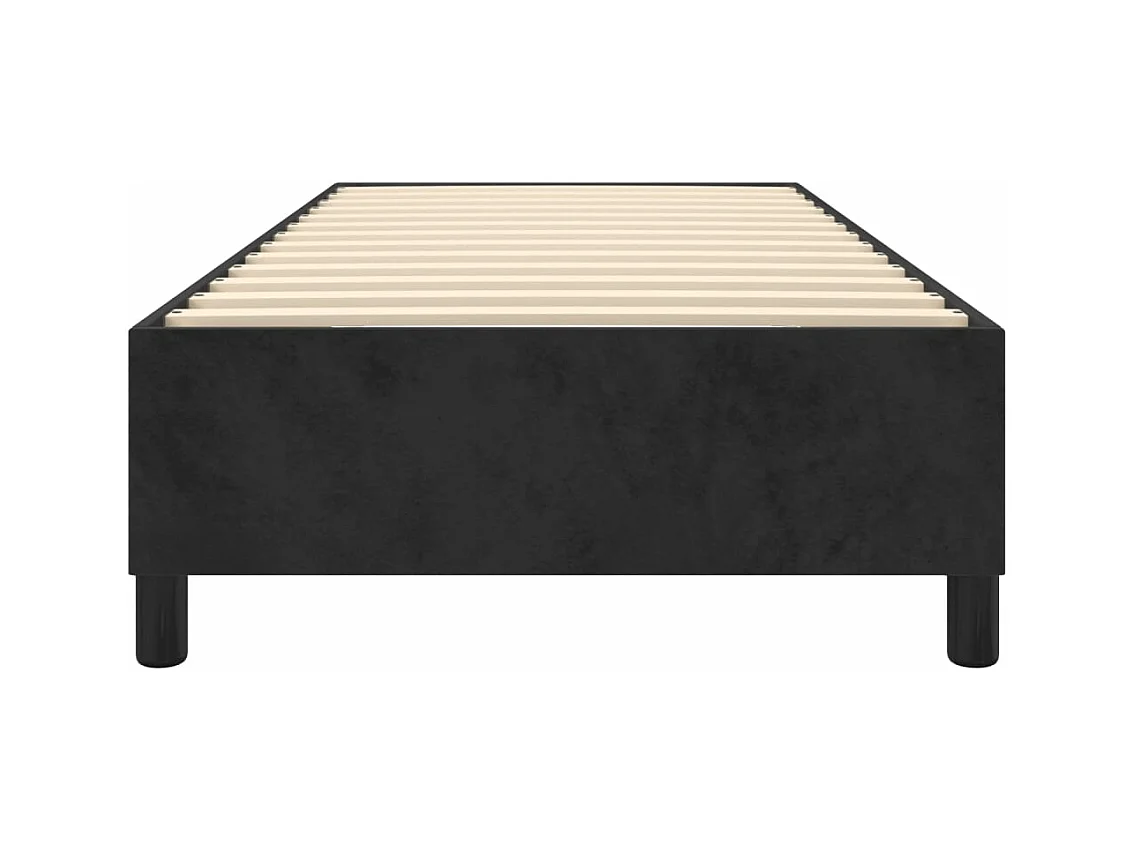 Sommier à lattes de lit Noir 90x200 cm Velours