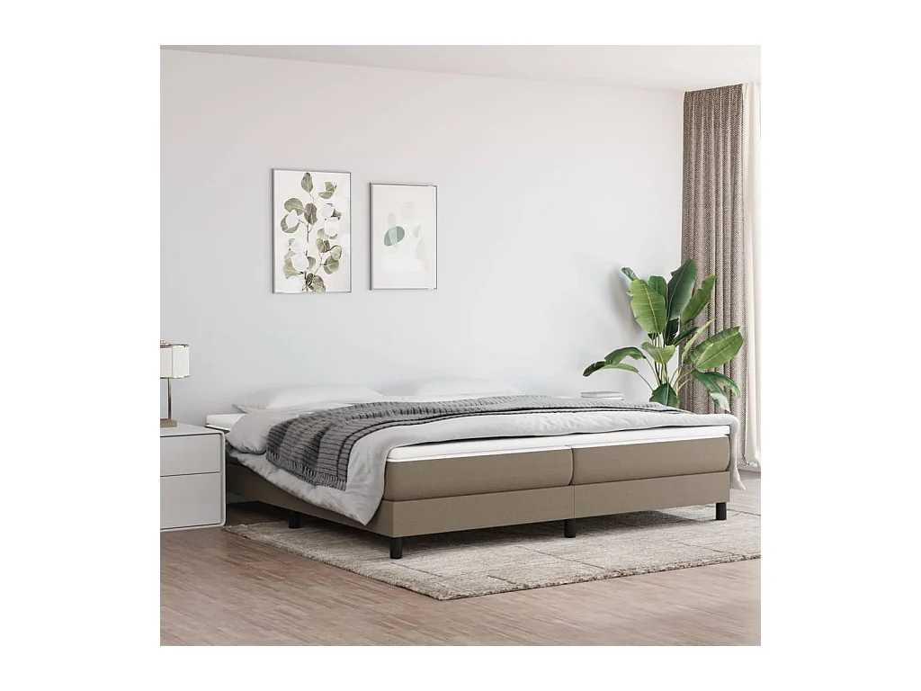 Bedframe zonder matras stof taupe 200x200 cm